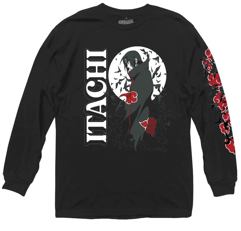 MAOKEI - Itachi Uchiha Crows Dispersion Long Sleeves Shirt - B0C9KKCNRB