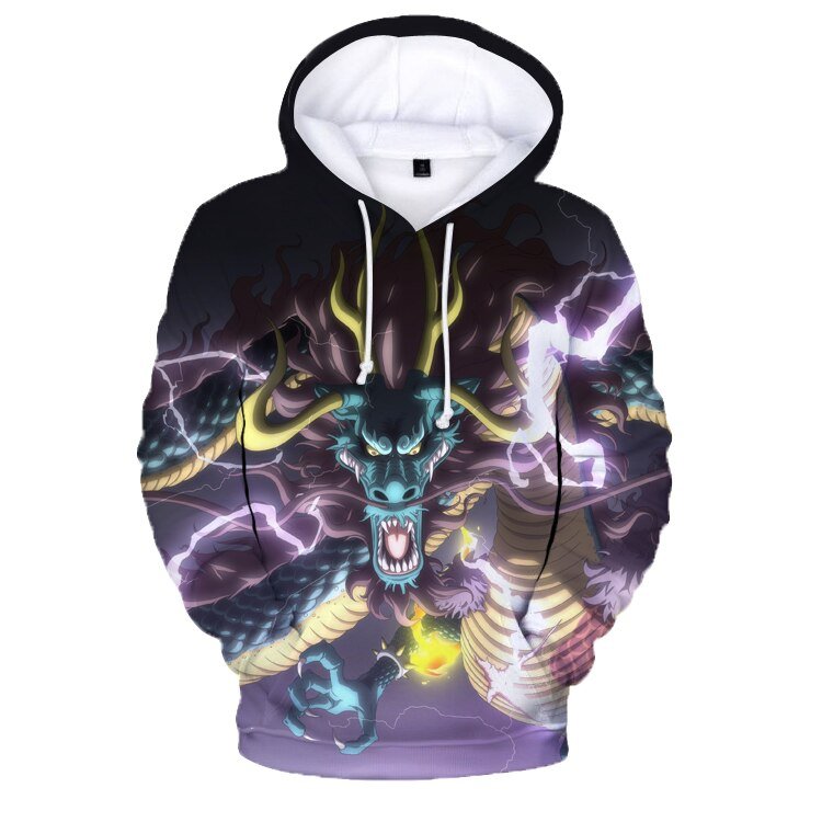 MAOKEI - One Piece Kaido Dragon Form 3D Hoodie - 1005001982417985-royal blue-XXS