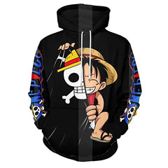 MAOKEI - One Piece Monkey D Luffy Cartoon Fan Art Hoodie - B0BFF9X4FM