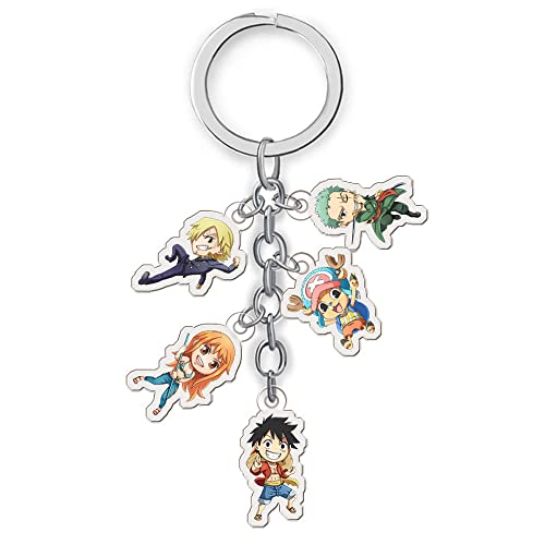 MAOKEI - One Piece Mugiwara Crew First Members Keychain - B09P3N85TH