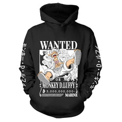 MAOKEI - One Piece Mugiwara Luffy Yonko Rate Hoodie - B0CJCMMLMZ