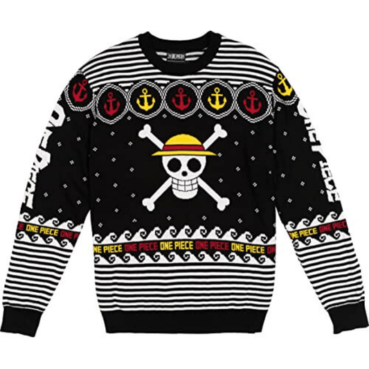 MAOKEI - One Piece Official Anime Logo Christmas Sweater - B09YMTYNCV