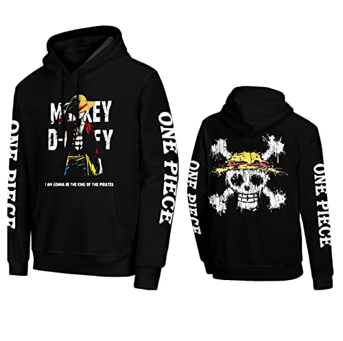 MAOKEI - One Piece Special Mugiwara ArtStyle Emblem Hoodie - B09QKJD4Z9