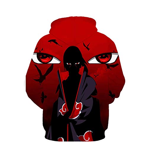 MAOKEI - Uchiha Clans Mangekyou Sharingan Inspired Hoodie - B09VDC35NT